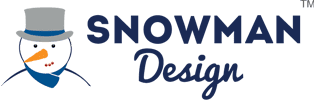 Snowman Design Horizontal Logo